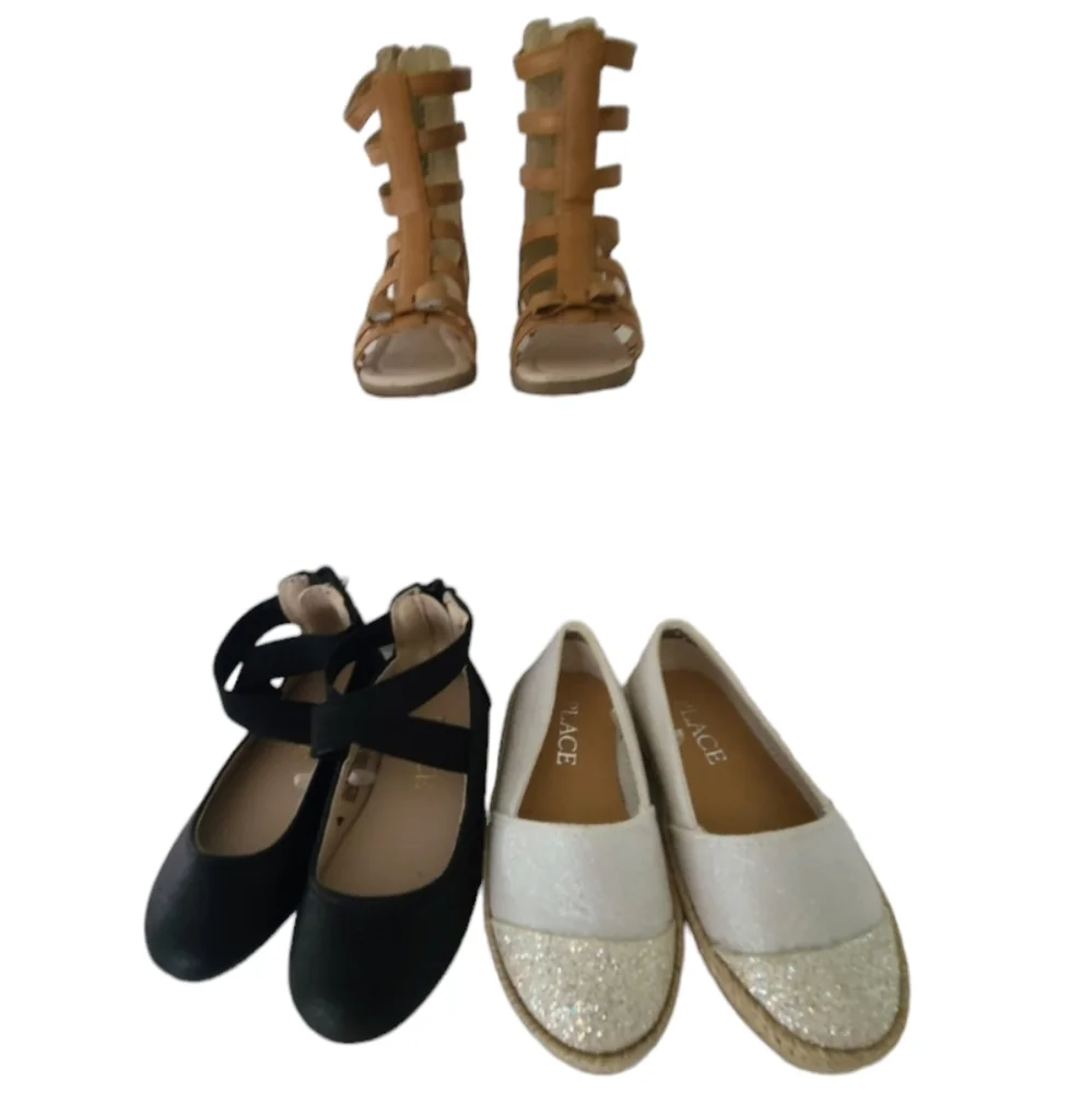Baby Girl Shoes Bundle Lot  The Children's Place Black Brown White Size 4